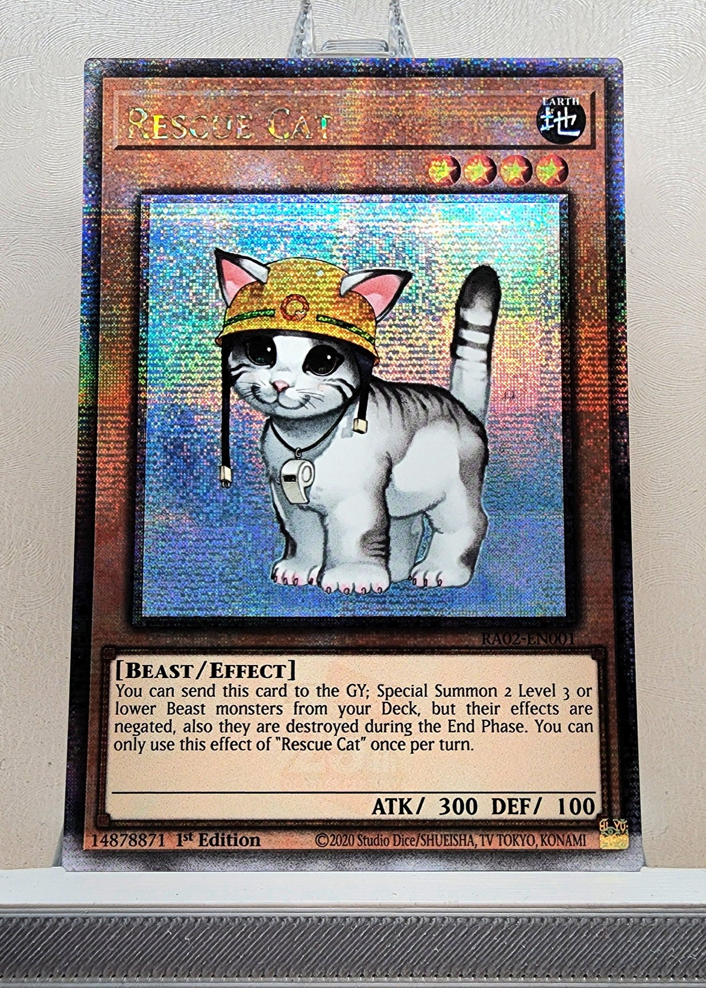 Yugioh! 1x Rescue Cat (RA02 - Quarter Century Secret Rare) 1st Edition