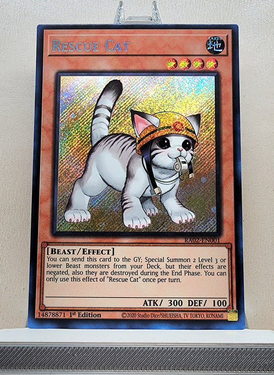 Yugioh! 1x Rescue Cat Alt Art (RA02 - Secret Rare) 1st Edition