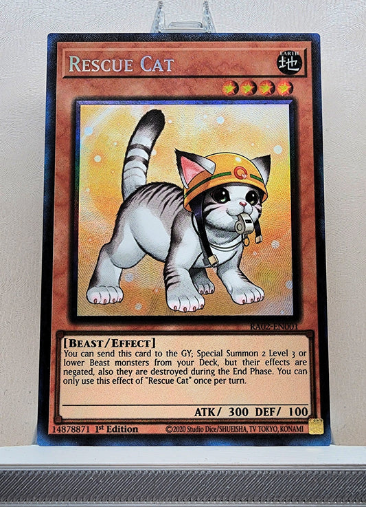 Yugioh! 1x Rescue Cat Alt Art (RA02 - Prismatic Collectors Rare) 1st Edition