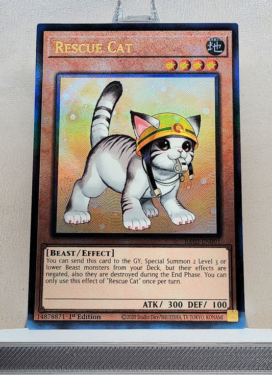 Yugioh! 1x Rescue Cat Alt Art (RA02 - Prismatic Ultimate Rare) 1st Edition