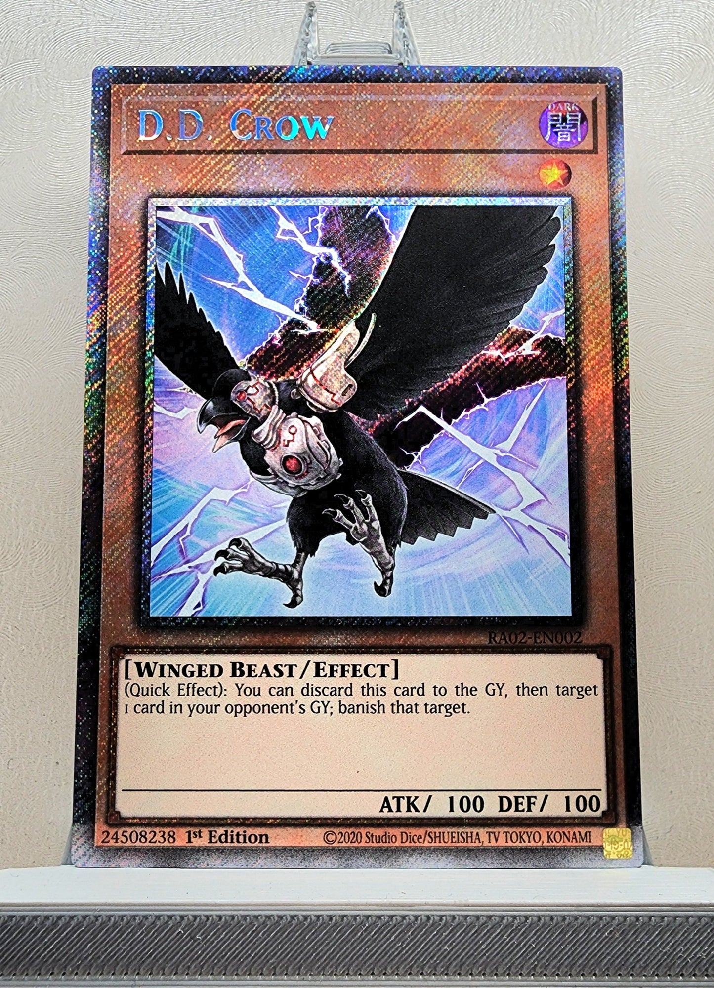 Yugioh! 1x D.D. Crow (RA02 - Platinum Secret Rare) 1st Edition