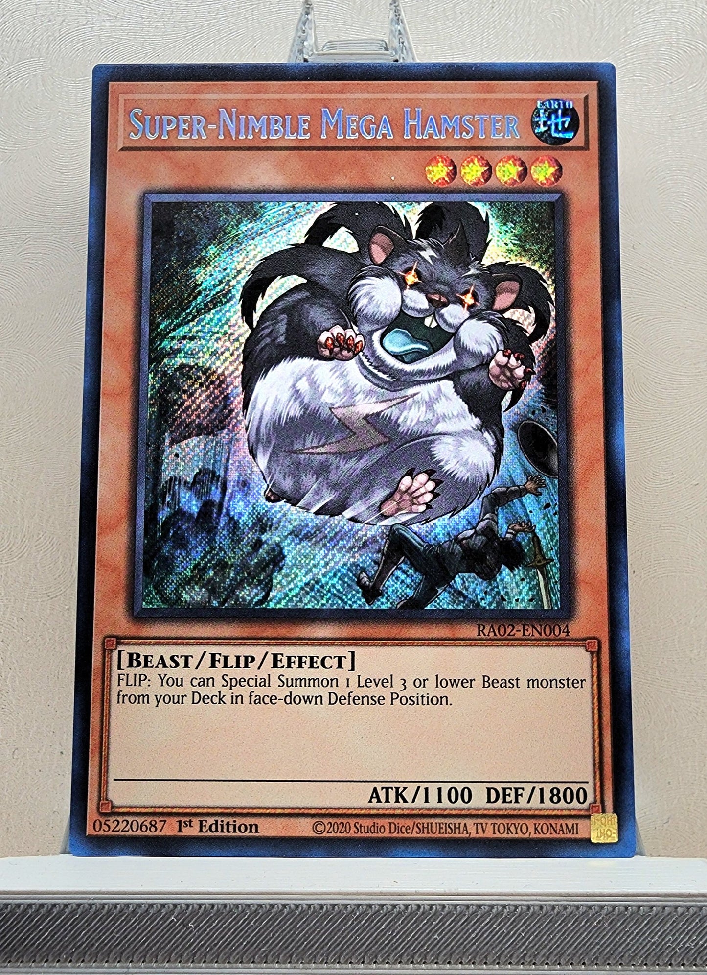 Yugioh! 1x Super-Nimble Mega Hamster (RA02 - Secret Rare) 1st Edition