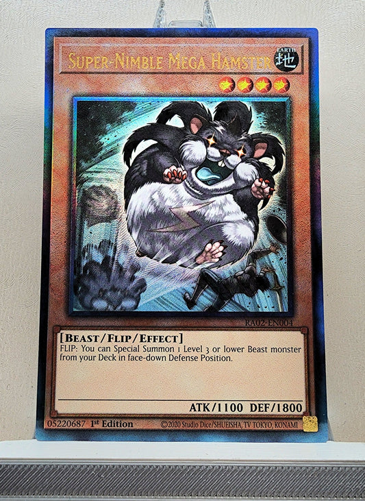 Yugioh! 1x Super-Nimble Mega Hamster (RA02 - Prismatic Ultimate Rare) 1st Edition