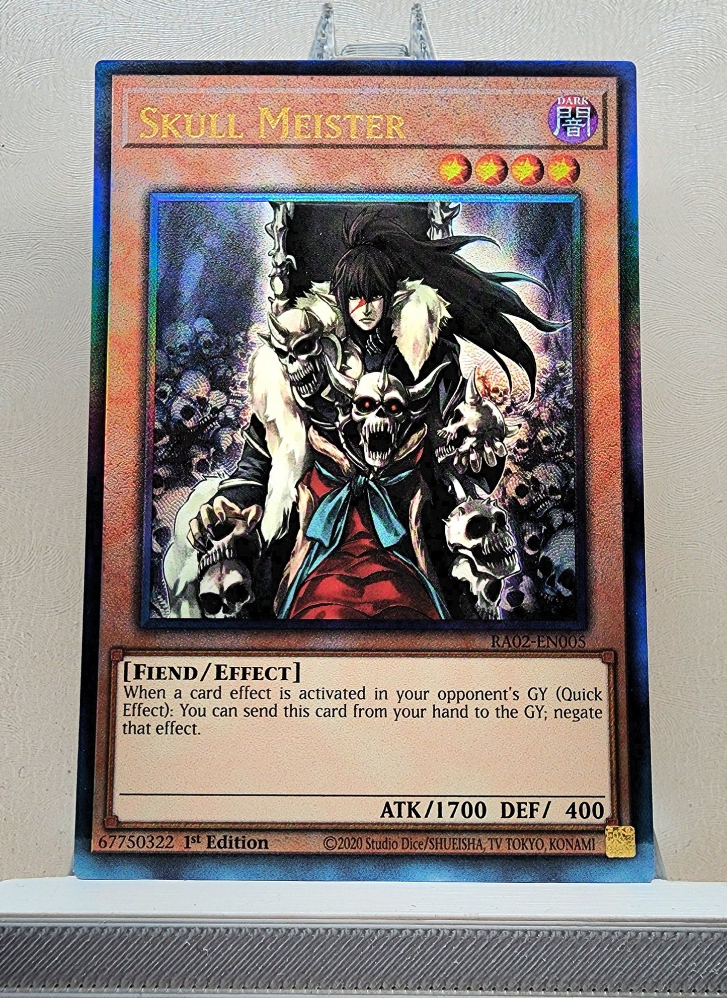 Yugioh! 1x Skull Meister (RA02 - Prismatic Ultimate Rare) 1st Edition