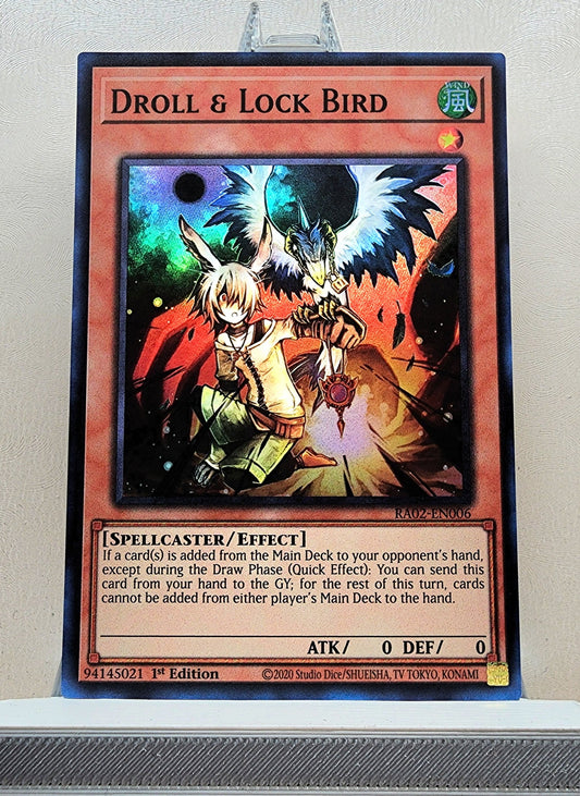 Yugioh! 1x Droll & Lock Bird (RA02 - Super Rare) 1st Edition