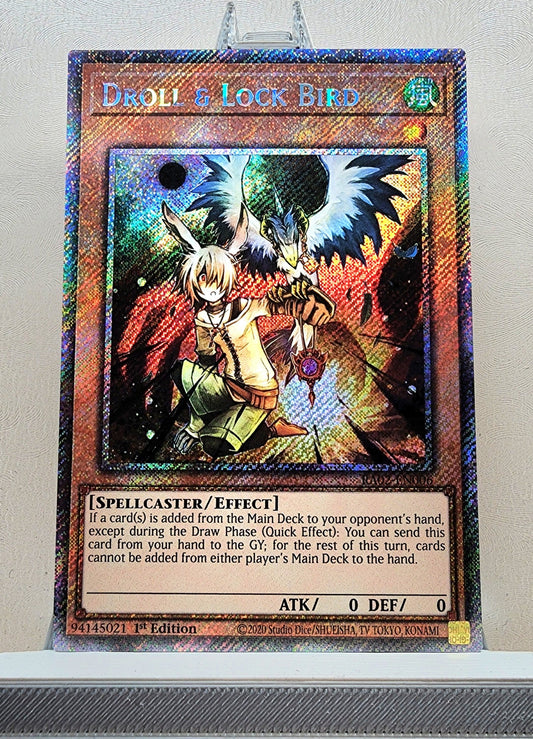 Yugioh! 1x Droll & Lock Bird (RA02 - Platinum Secret Rare) 1st Edition