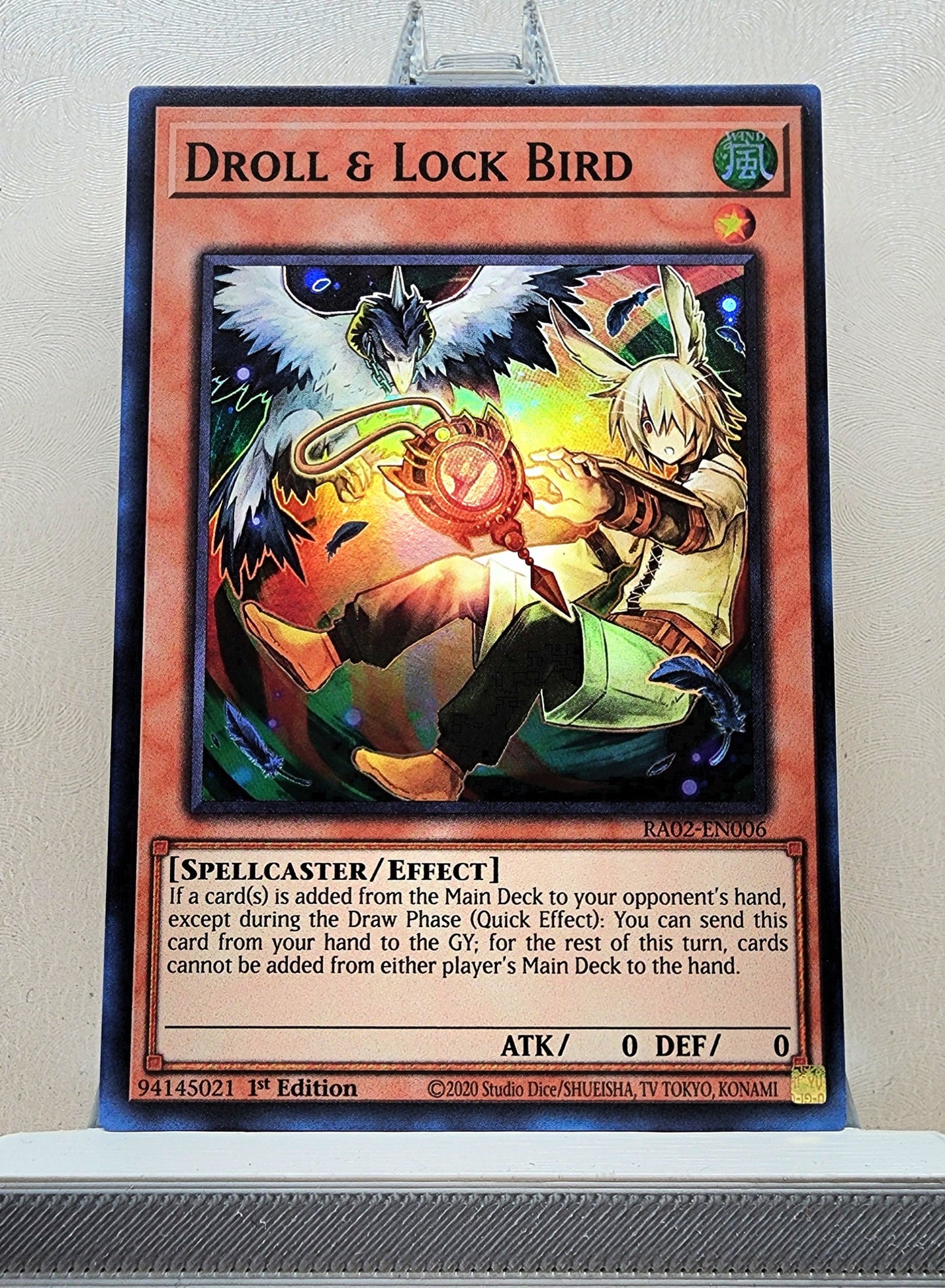 Yugioh! 1x Droll & Lock Bird Alt Art (RA02 - Super Rare) 1st Edition