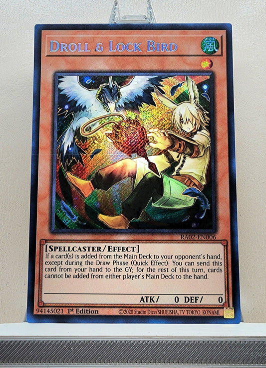 Yugioh! 1x Droll & Lock Bird Alt Art (RA02 - Secret Rare) 1st Edition