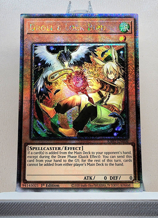 Yugioh! 1x Droll & Lock Bird Alt Art (RA02 - Quarter Century Secret Rare) 1st Edition