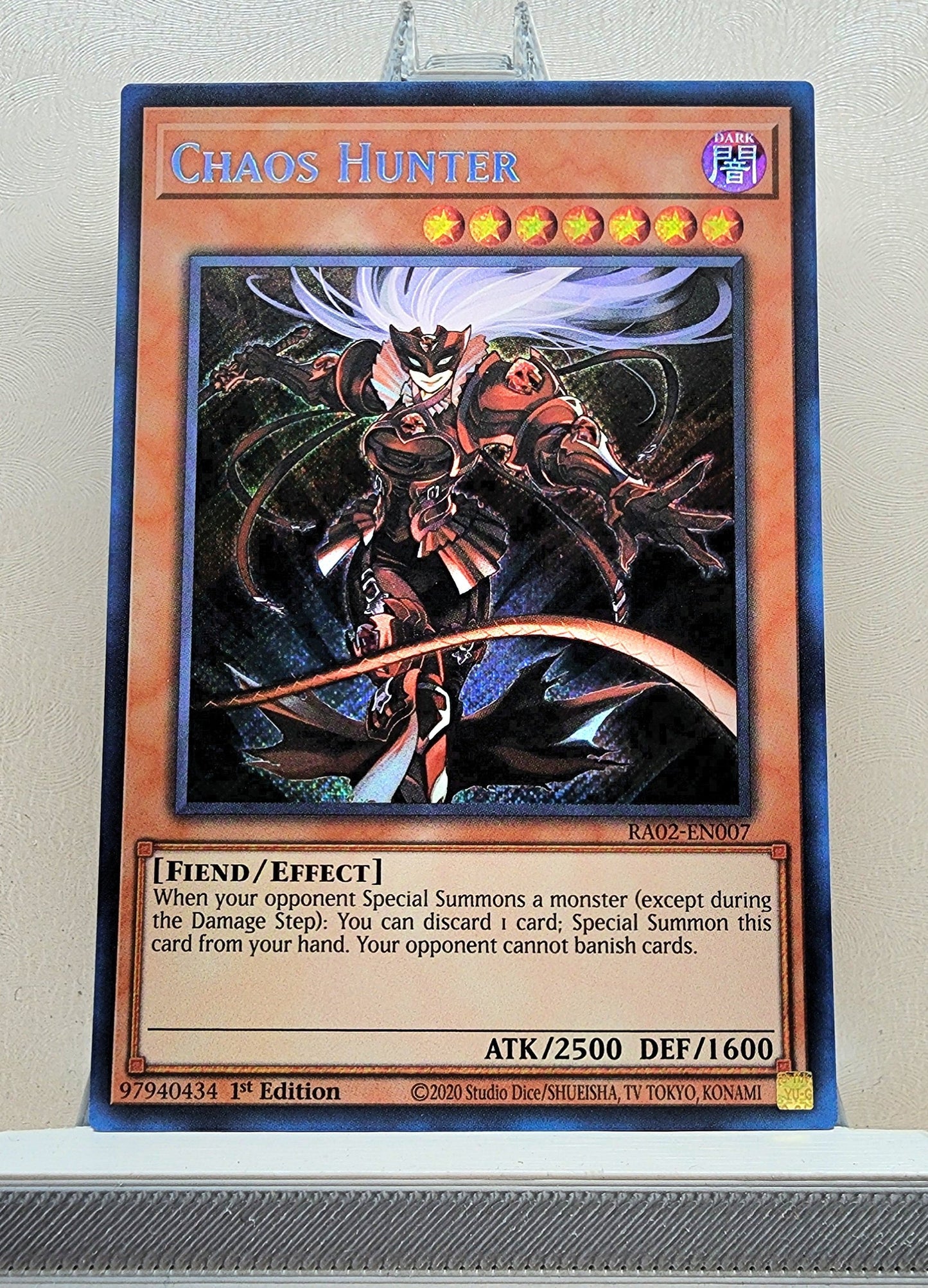 Yugioh! 1x Chaos Hunter (RA02 - Secret Rare) 1st Edition