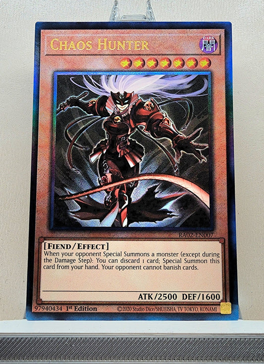 Yugioh! 1x Chaos Hunter (RA02 - Prismatic Ultimate Rare) 1st Edition