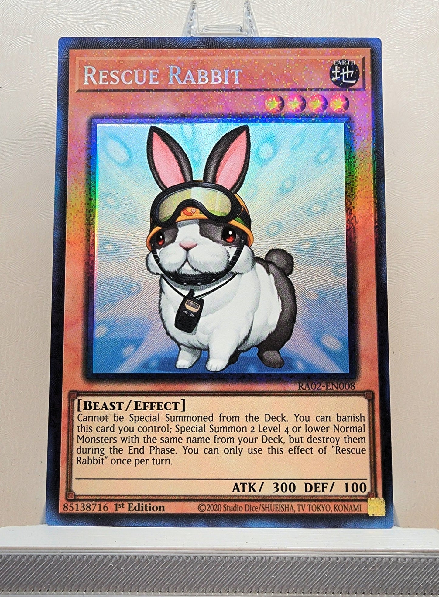 Yugioh! 1x Rescue Rabbit (RA02 - Prismatic Collectors Rare) 1st Edition