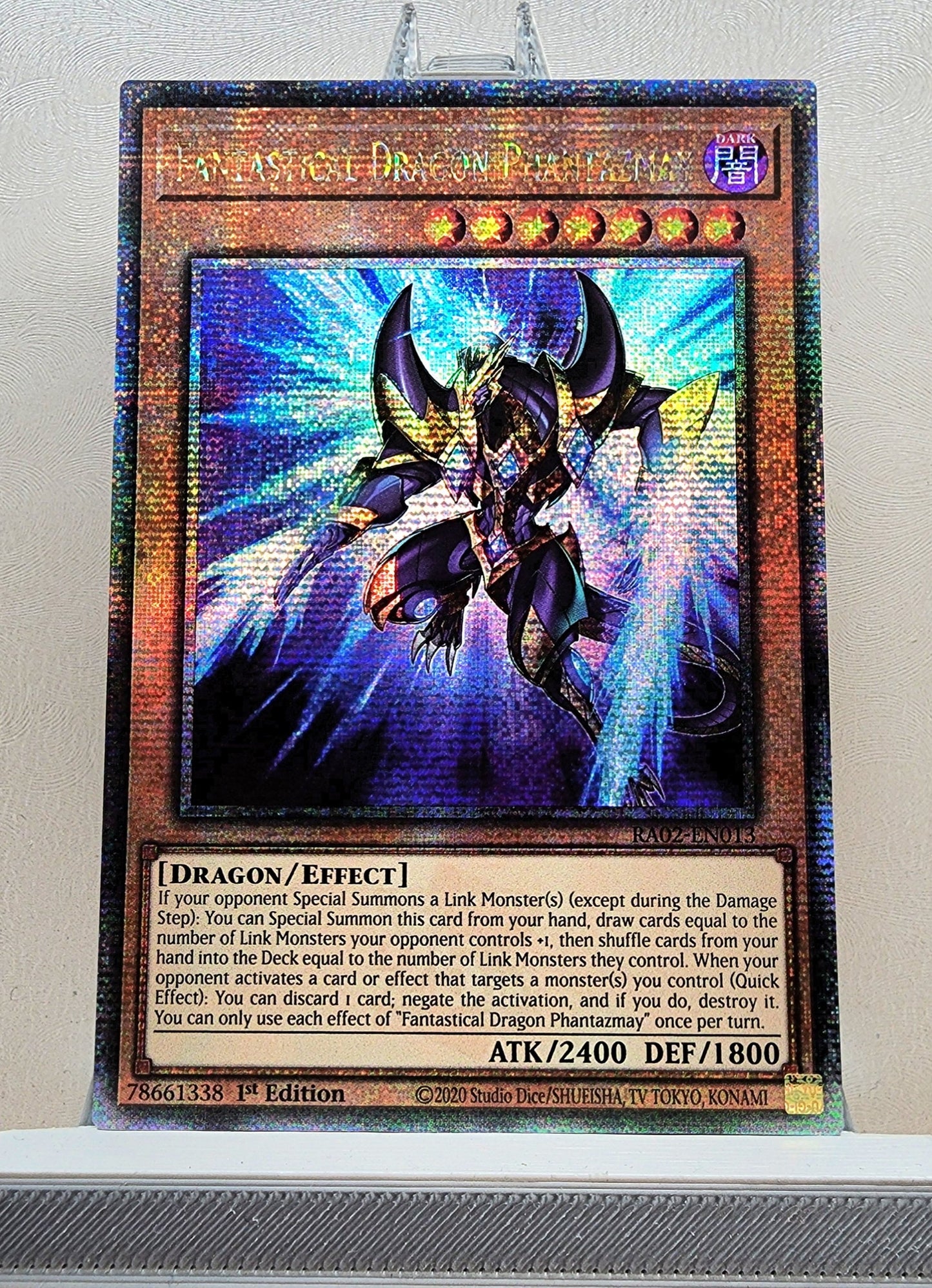 Yugioh! 1x Fantastical Dragon Phantazmay Alt Art (RA02 - Quarter Century Secret Rare) 1st Edition