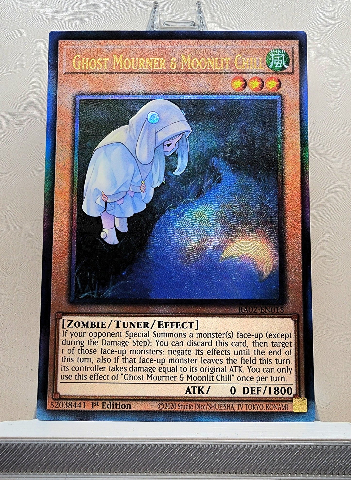 Yugioh! 1x Ghost Mourner & Moonlit Chill Alt Art (RA02 - Prismatic Ultimate Rare) 1st Edition