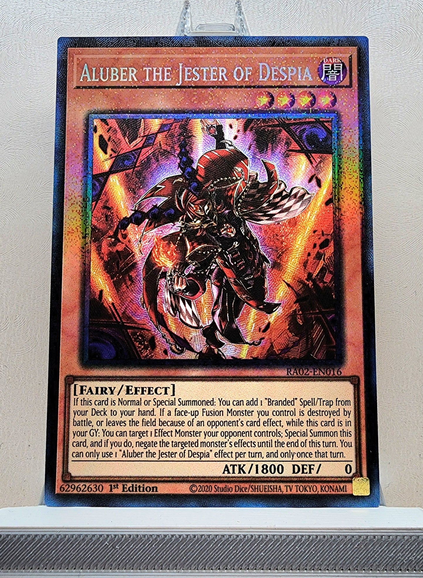 Yugioh! 1x Aluber the Jester of Despia (RA02 - Prismatic Collectors Rare) 1st Edition