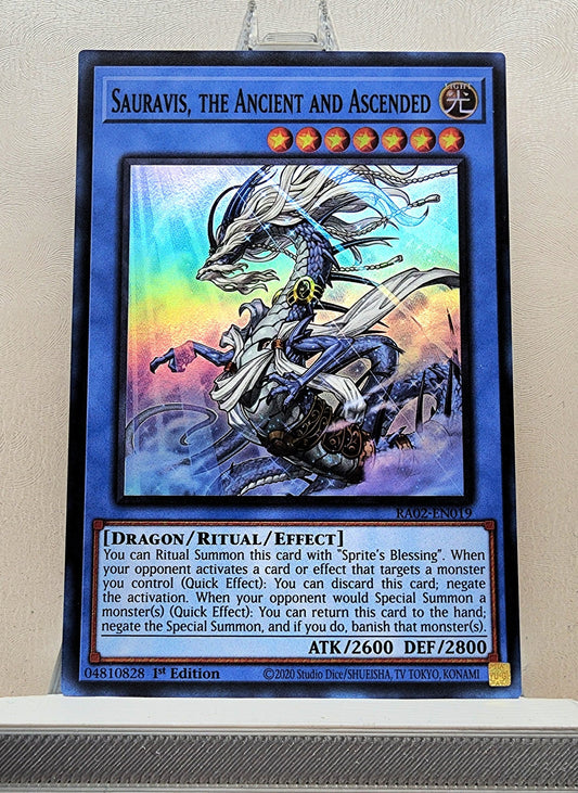 Yugioh! 1x Sauravis, the Ancient and Ascended (RA02 - Super Rare) 1st Edition