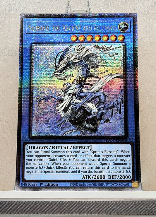 Yugioh! 1x Sauravis, the Ancient and Ascended (RA02 - Quarter Century Secret Rare) 1st Edition