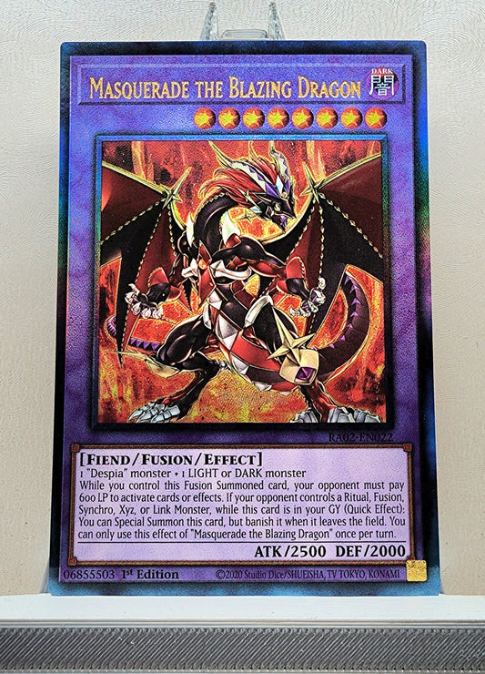 Yugioh! 1x Masquerade the Blazing Dragon (RA02 - Prismatic Ultimate Rare) 1st Edition