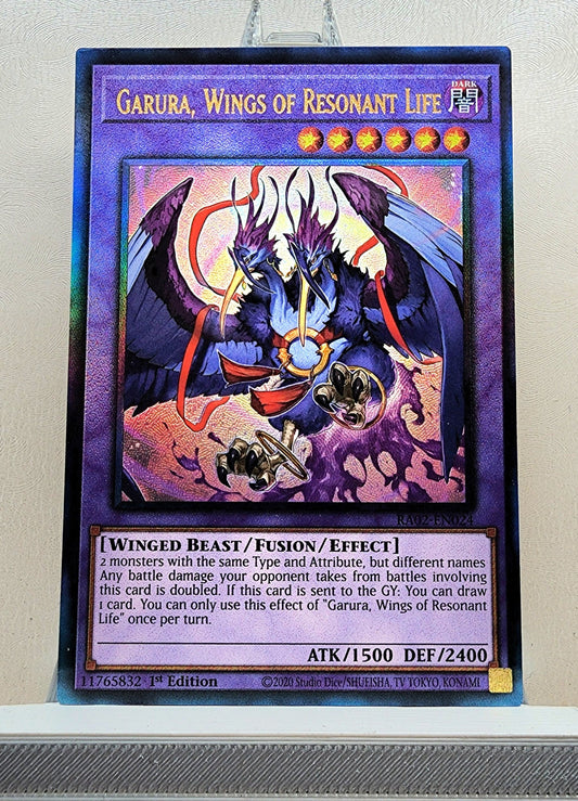 Yugioh! 1x Garura, Wings of Resonant Life (RA02 - Prismatic Ultimate Rare) 1st Edition