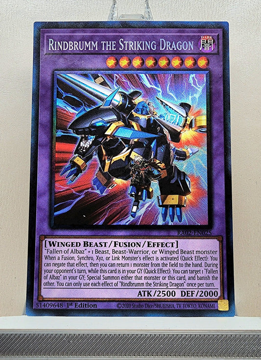 Yugioh! 1x Rindbrumm the Striking Dragon (RA02 - Prismatic Collectors Rare) 1st Edition