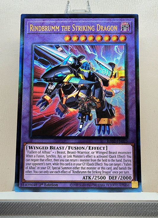 Yugioh! 1x Rindbrumm the Striking Dragon (RA02 - Prismatic Ultimate Rare) 1st Edition