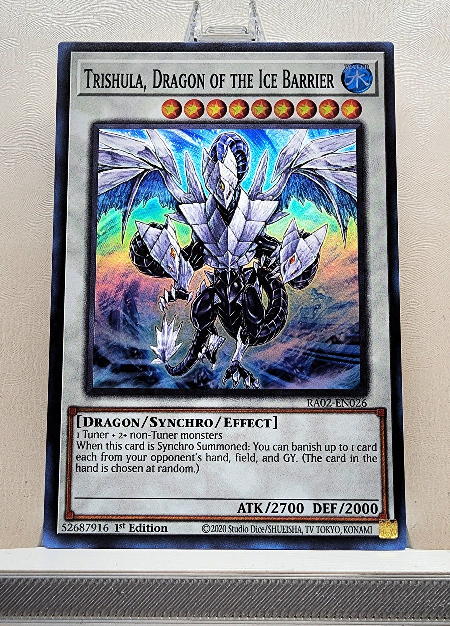 Yugioh! 1x Trishula, Dragon of the Ice Barrier (RA02 - Super Rare) 1st Edition