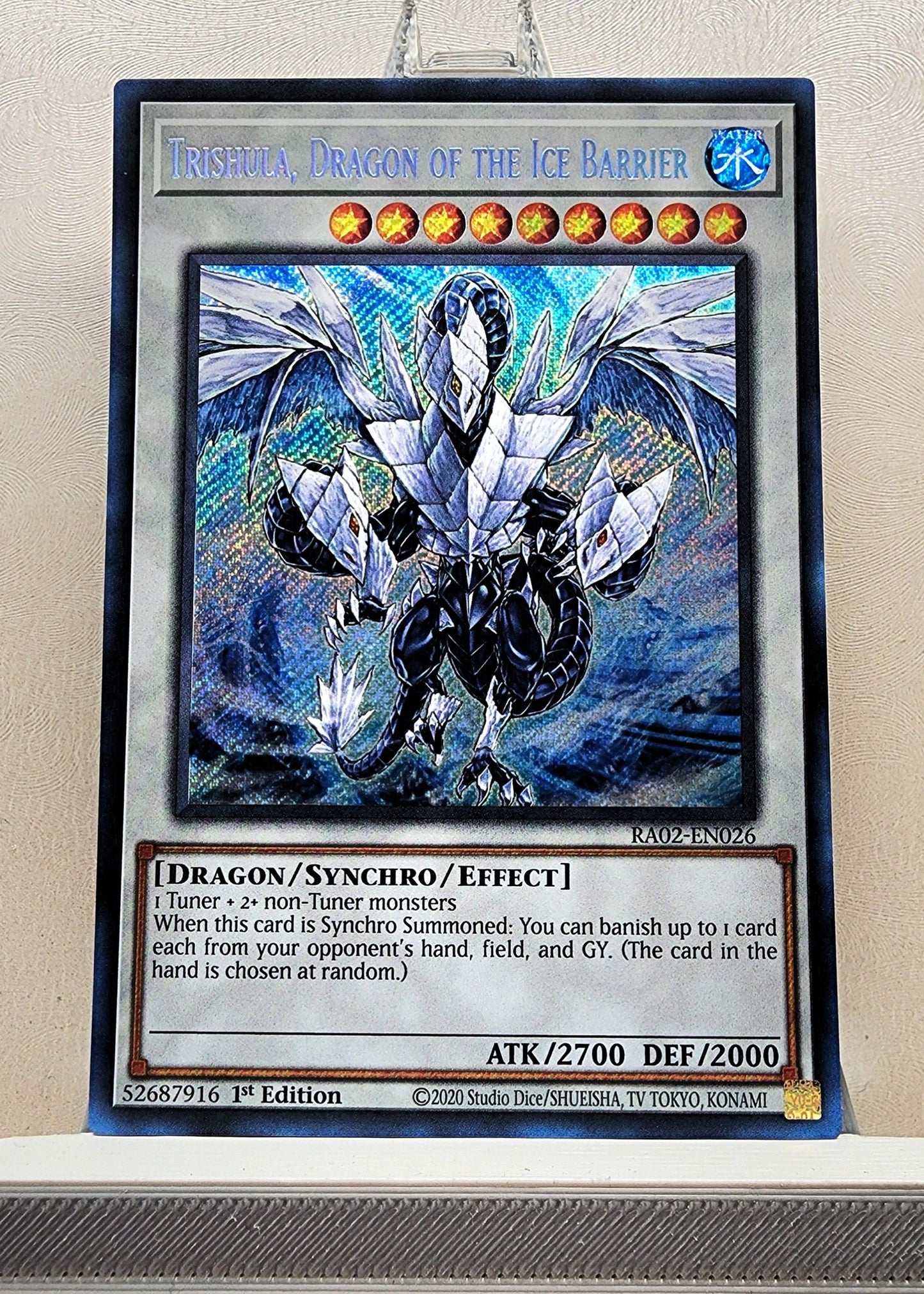 Yugioh! 1x Trishula, Dragon of the Ice Barrier (RA02 - Secret Rare) 1st Edition