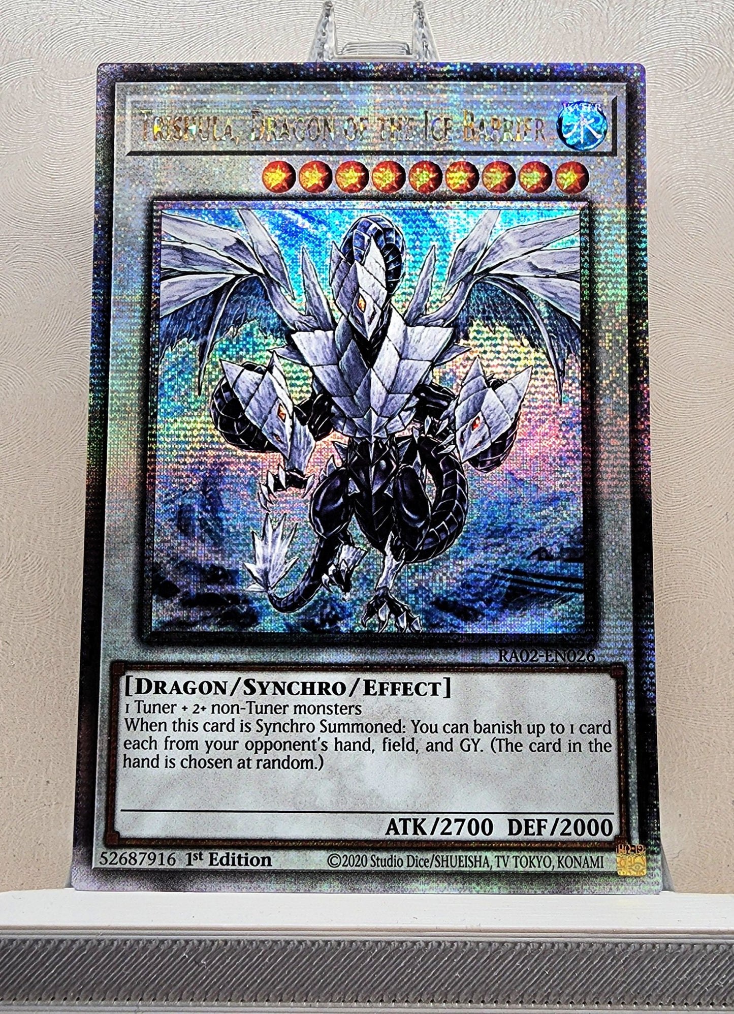 Yugioh! 1x Trishula, Dragon of the Ice Barrier (RA02 - Quarter Century Secret Rare) 1st Edition