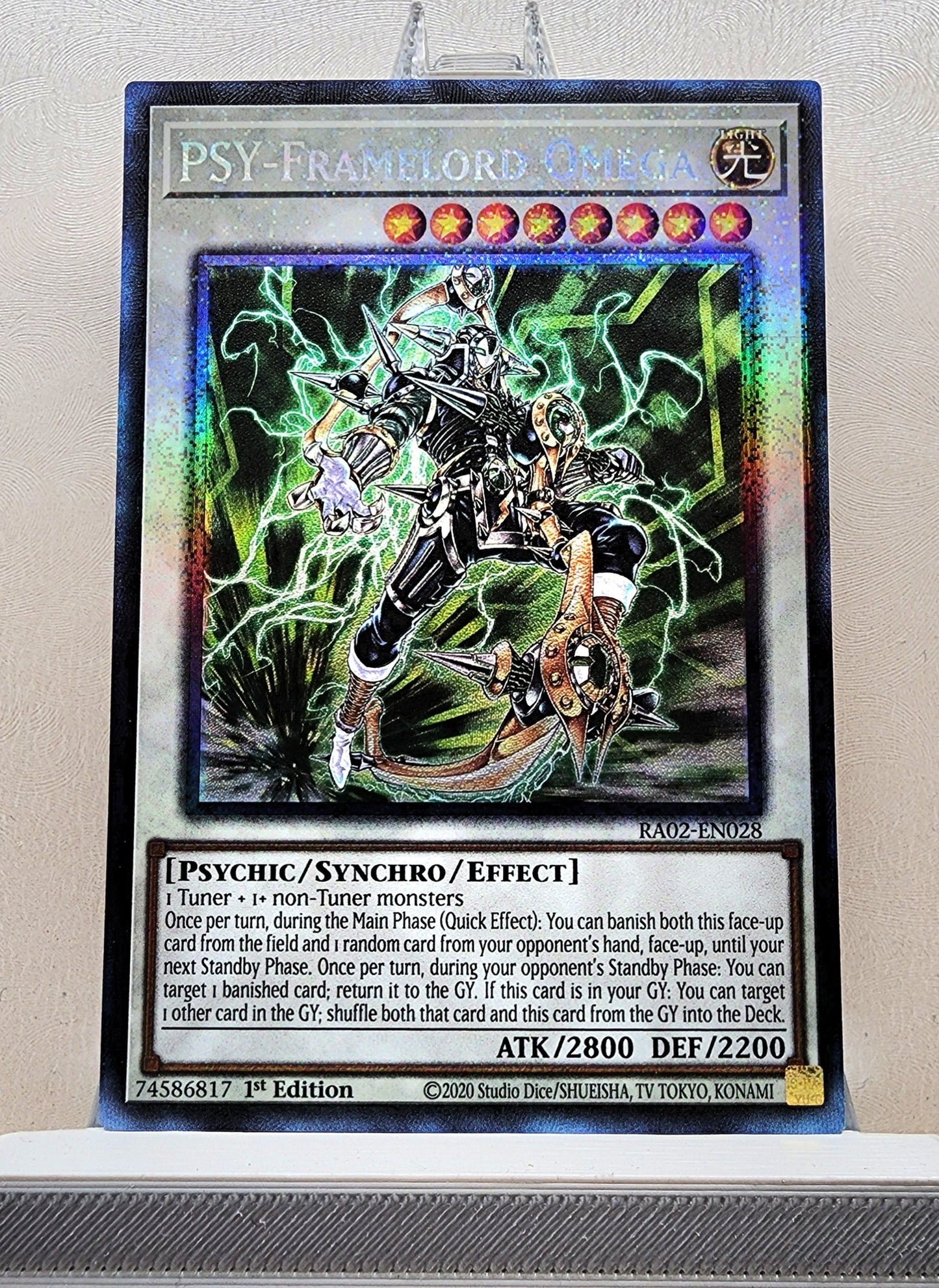 Yugioh! 1x PSY-Framelord Omega (RA02 - Prismatic Collectors Rare) 1st Edition