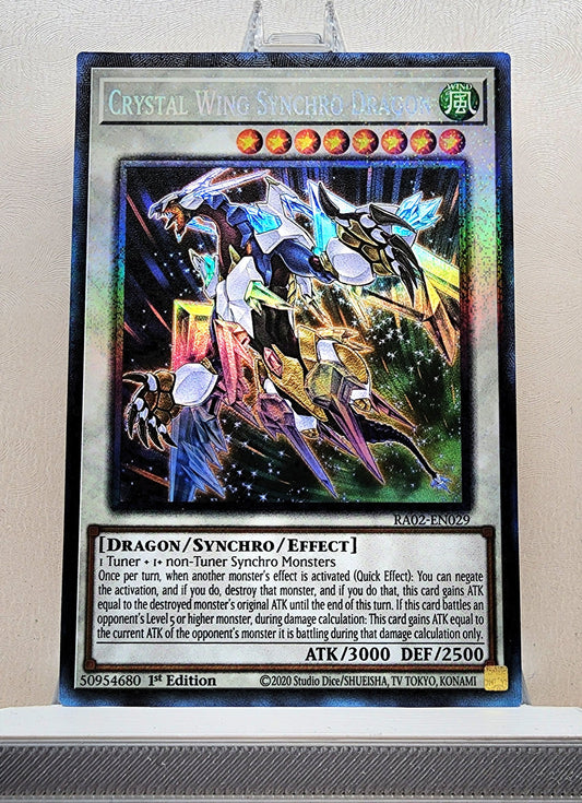 Yugioh! 1x Crystal Wing Synchro Dragon (RA02 - Prismatic Collectors Rare) 1st Edition