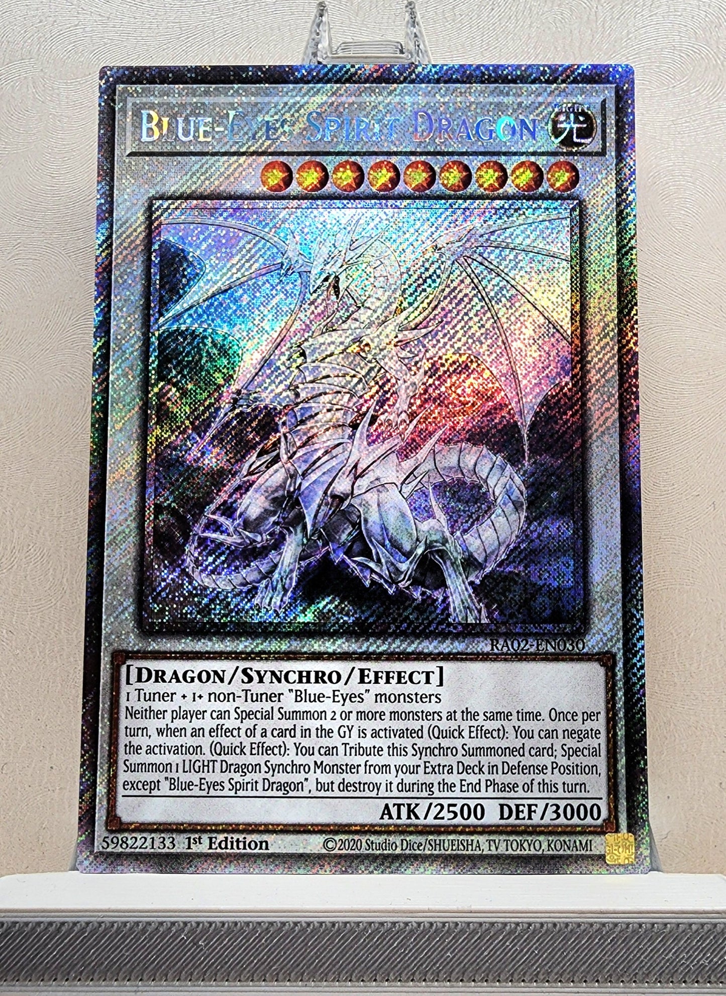 Yugioh! 1x Blue-Eyes Spirit Dragon (RA02 - Platinum Secret Rare) 1st Edition