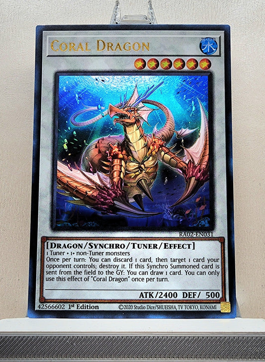 Yugioh! 1x Coral Dragon (RA02 - Ultra Rare) 1st Edition