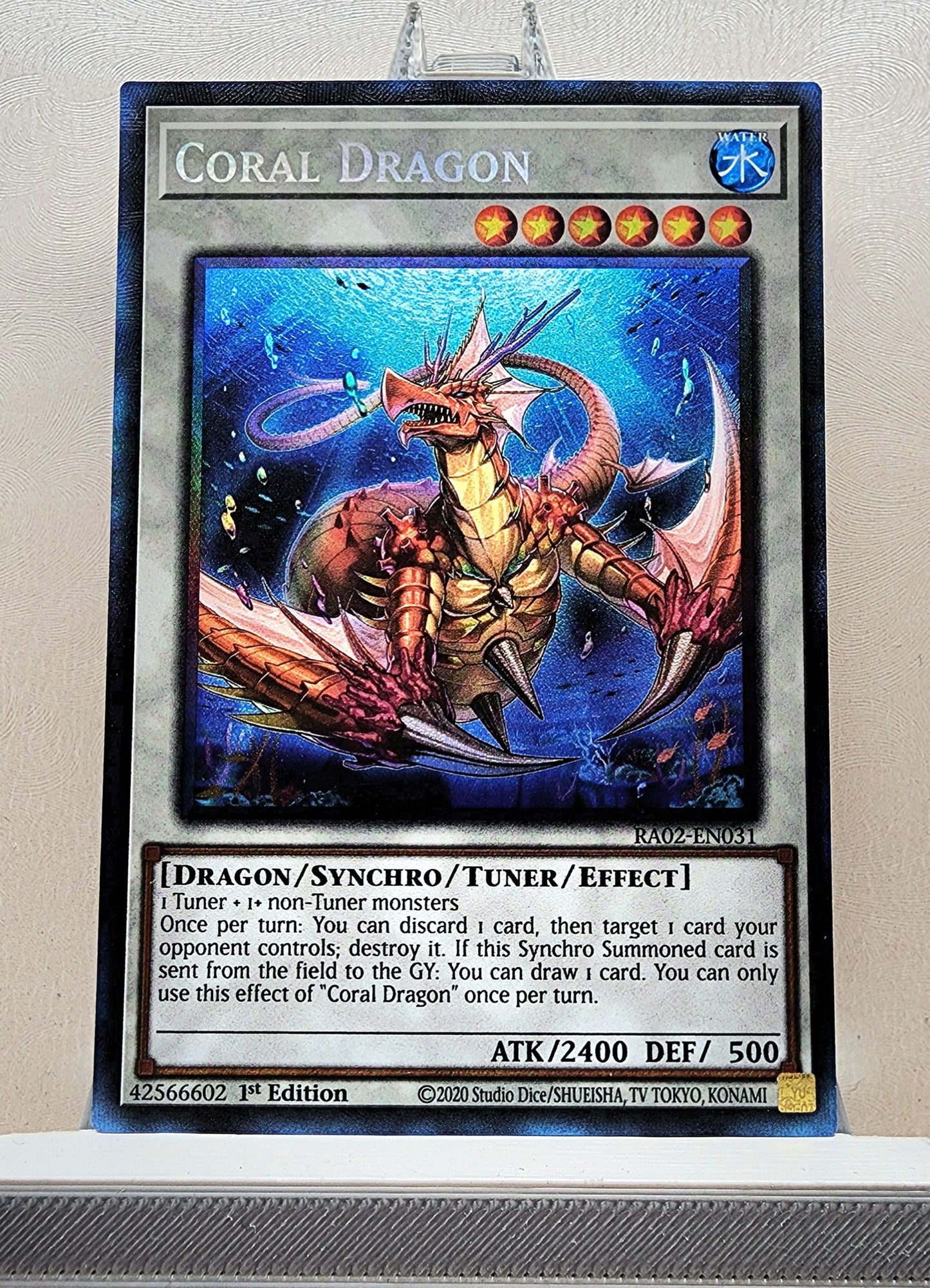 Yugioh! 1x Coral Dragon (RA02 - Prismatic Collectors Rare) 1st Edition