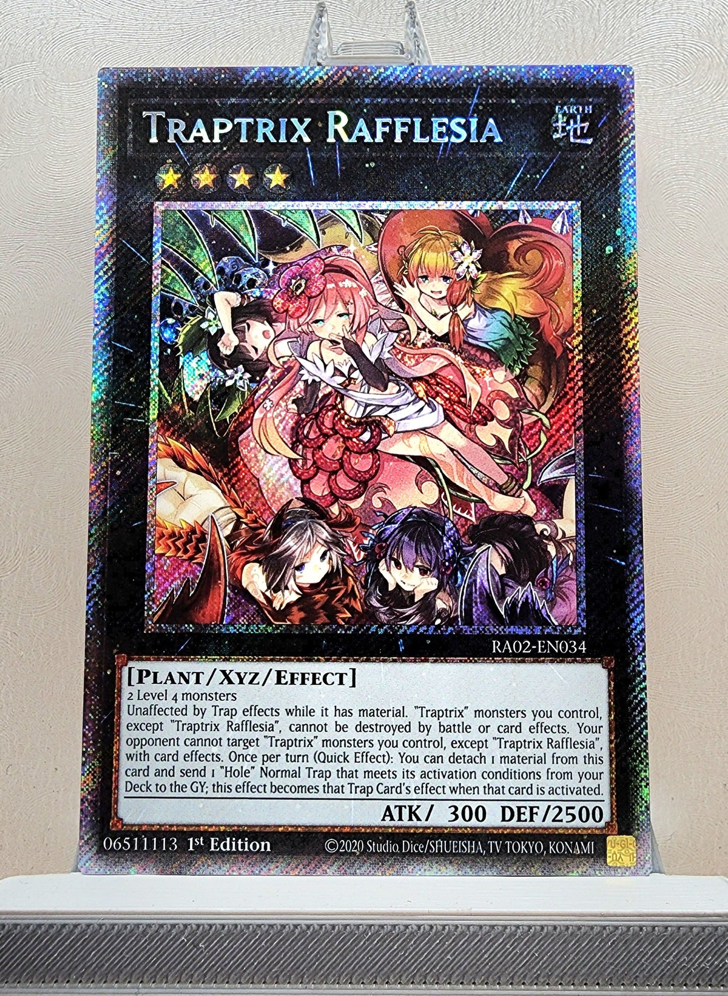 Yugioh! 1x Traptrix Rafflesia (RA02 - Platinum Secret Rare) 1st Edition