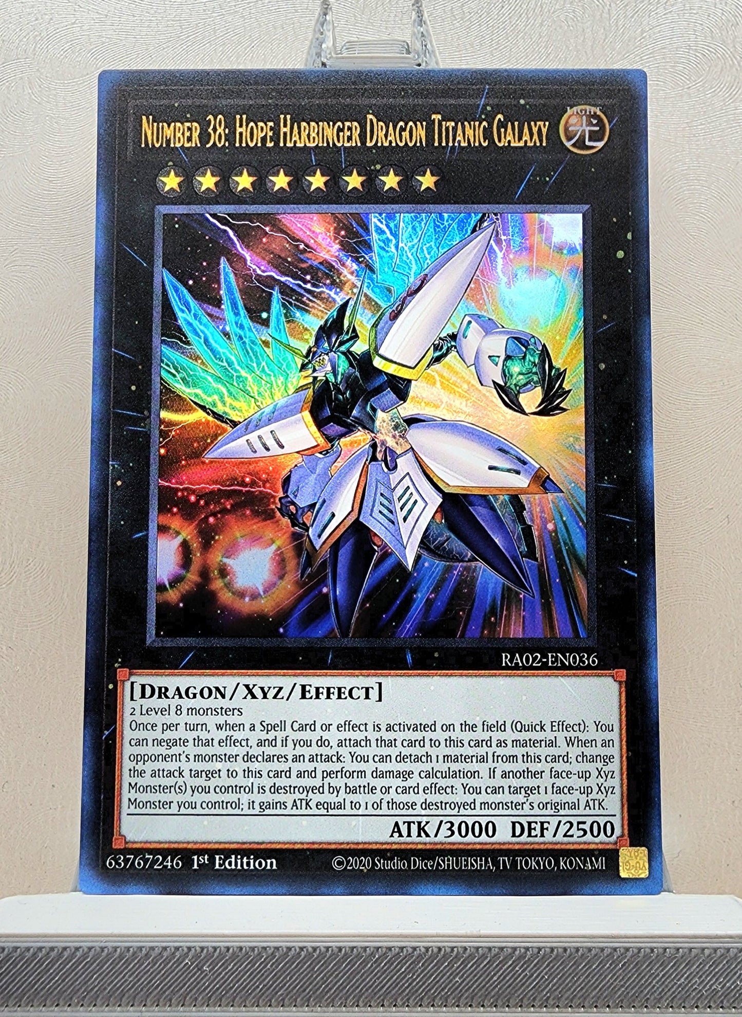 Yugioh! 1x Number 38: Hope Harbinger Dragon Titanic Galaxy (RA02 - Ultra Rare) 1st Edition