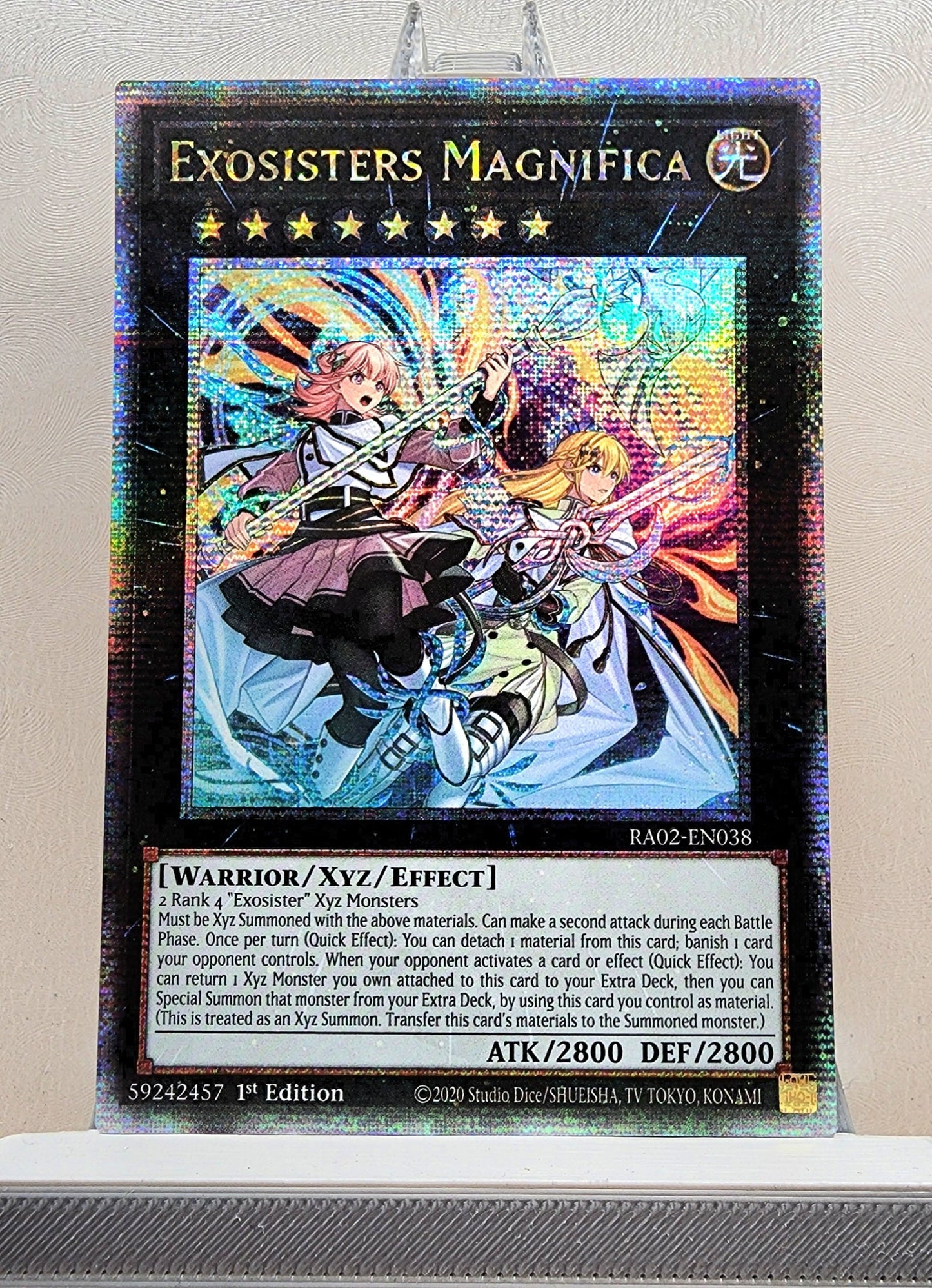 Yugioh! 1x Exosisters Magnifica (RA02 - Quarter Century Secret Rare) 1st Edition