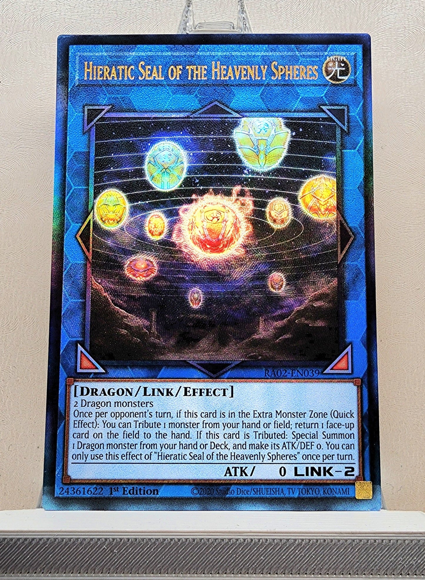 Yugioh! 1x Hieratic Seal of the Heavenly Spheres (RA02 - Prismatic Ultimate Rare) 1st Edition