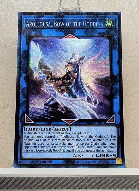 Yugioh! 1x Apollousa, Bow of the Goddess Alt Art (RA02 - Prismatic Collectors Rare) 1st Edition