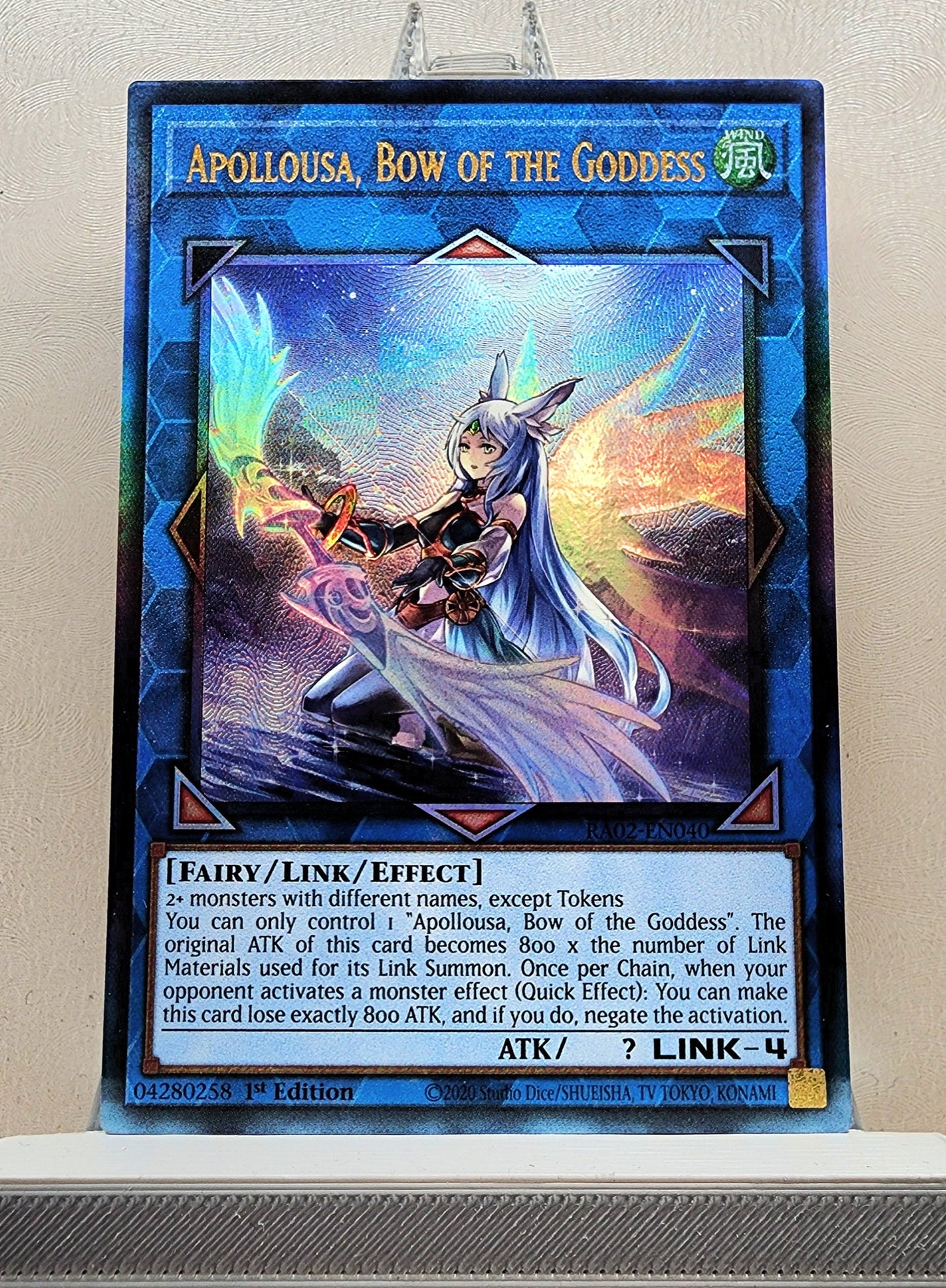 Yugioh! 1x Apollousa, Bow of the Goddess Alt Art (RA02 - Prismatic Ultimate Rare) 1st Edition