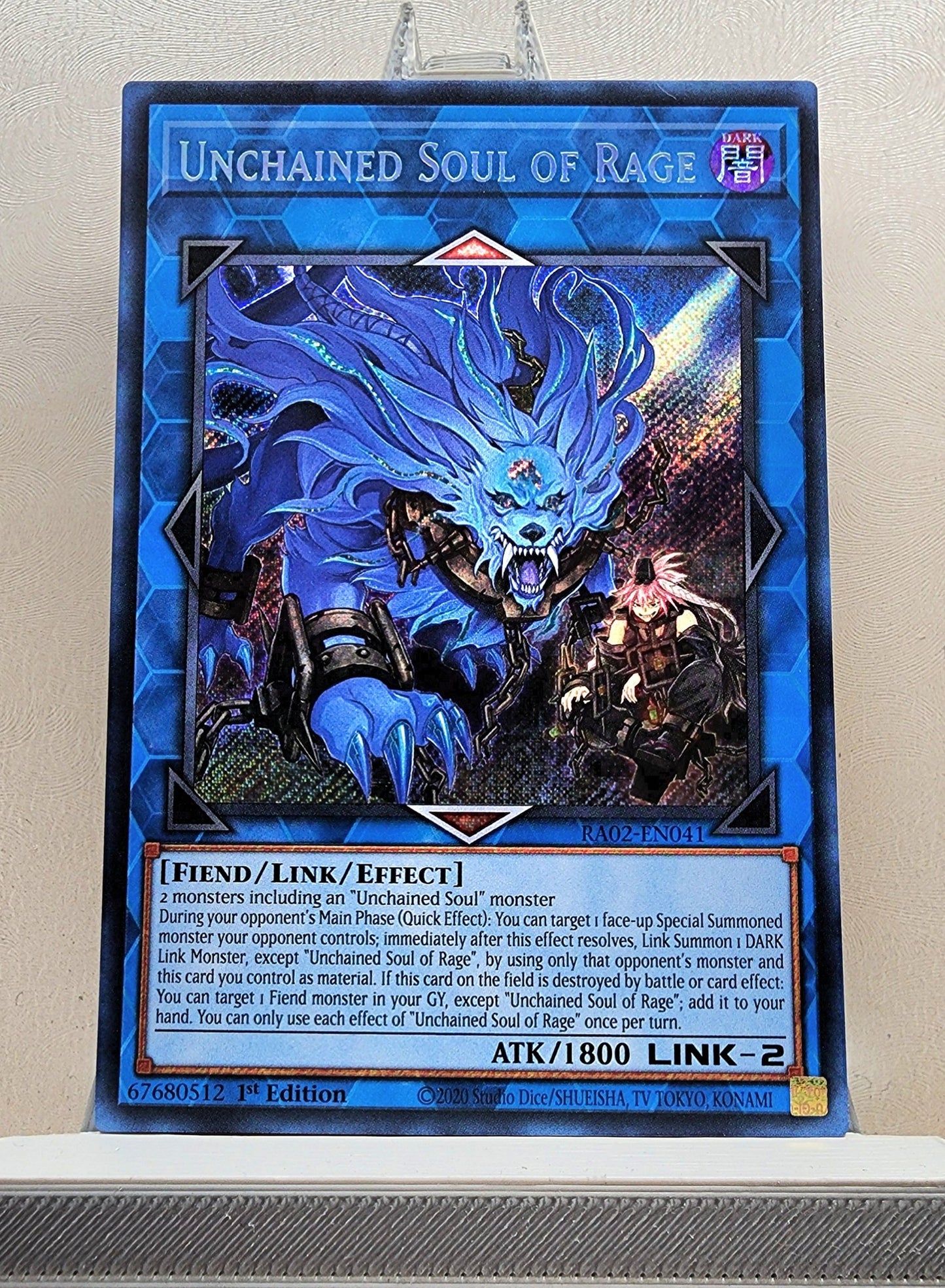 Yugioh! 1x Unchained Soul of Rage (RA02 - Secret Rare) 1st Edition