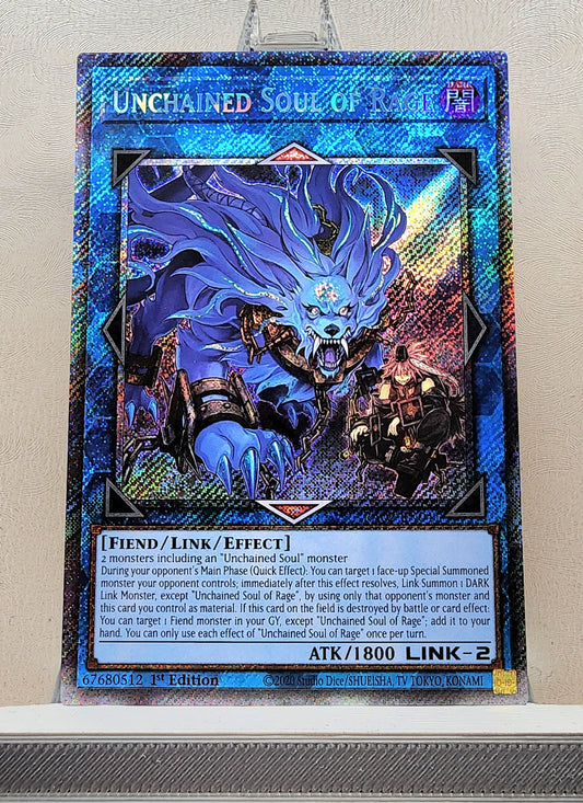 Yugioh! 1x Unchained Soul of Rage (RA02 - Platinum Secret Rare) 1st Edition