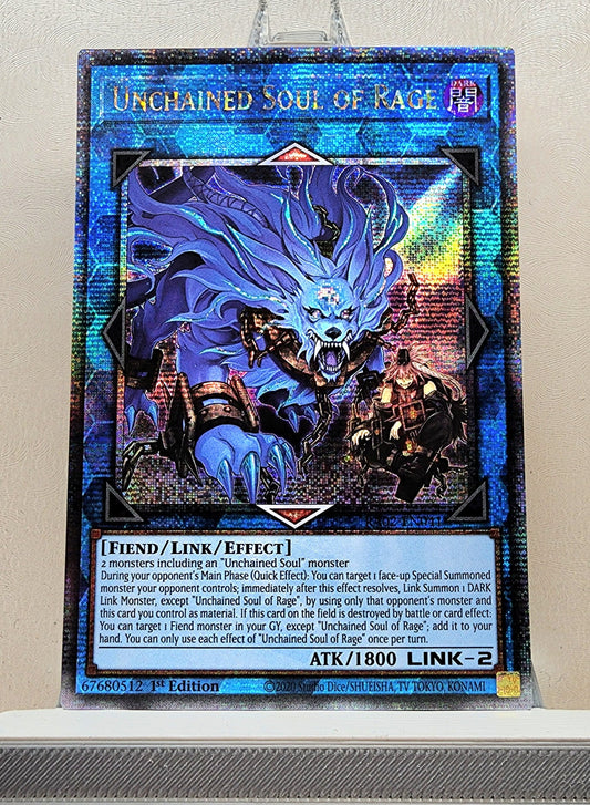 Yugioh! 1x Unchained Soul of Rage (RA02 - Quarter Century Secret Rare) 1st Edition