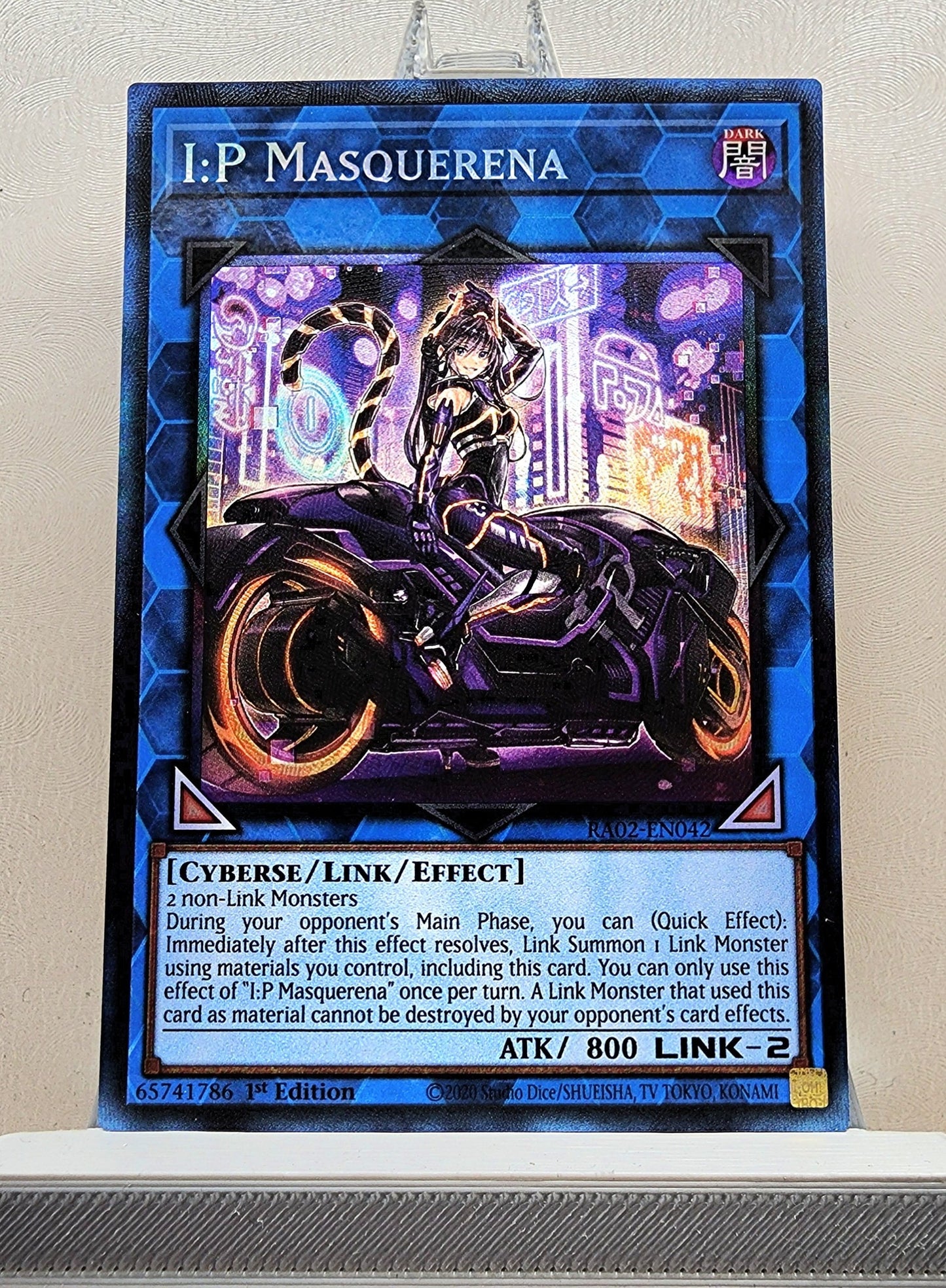 Yugioh! 1x I:P Masquerena Alt Art (RA02 - Prismatic Collectors Rare) 1st Edition