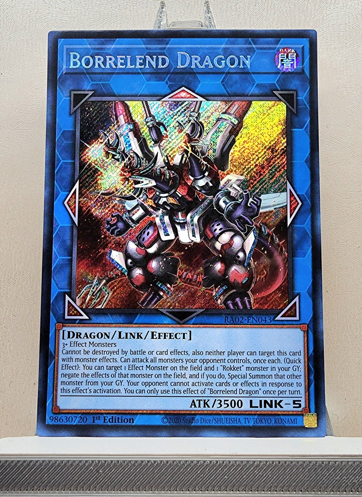 Yugioh! 1x Borrelend Dragon (RA02 - Secret Rare) 1st Edition