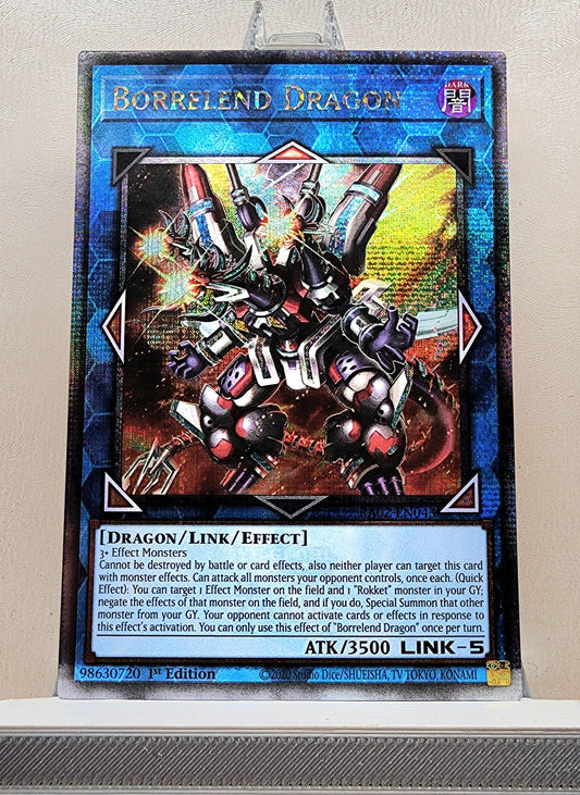 Yugioh! 1x Borrelend Dragon (RA02 - Quarter Century Secret Rare) 1st Edition