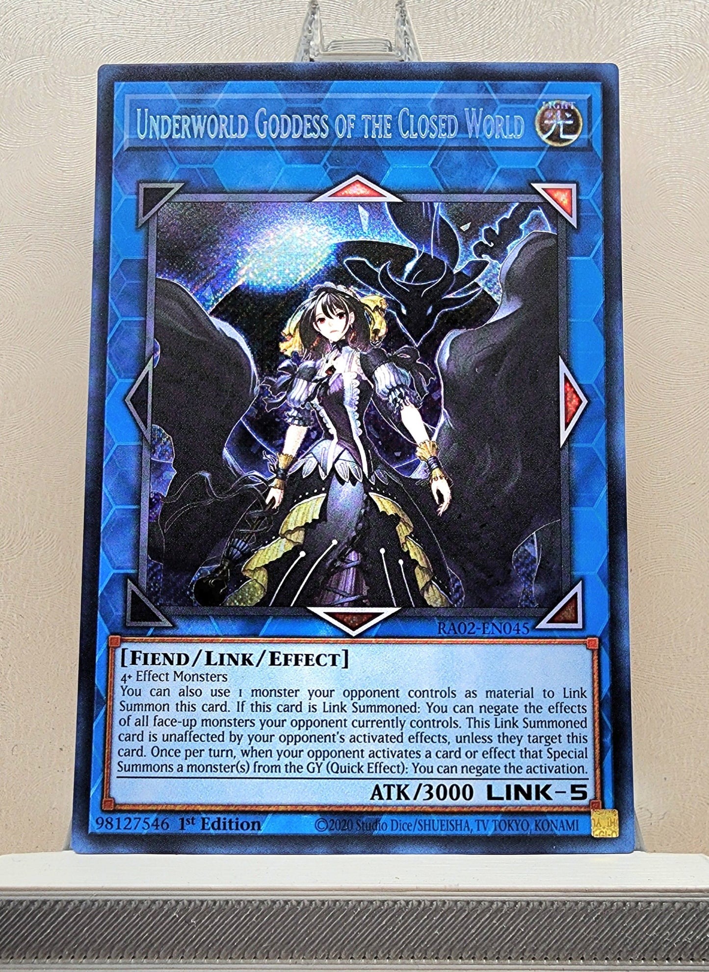 Yugioh! 1x Underworld Goddess of the Closed World (RA02 - Secret Rare) 1st Edition