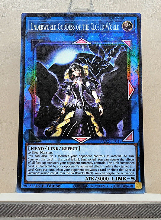 Yugioh! 1x Underworld Goddess of the Closed World (RA02 - Prismatic Collectors Rare) 1st Edition