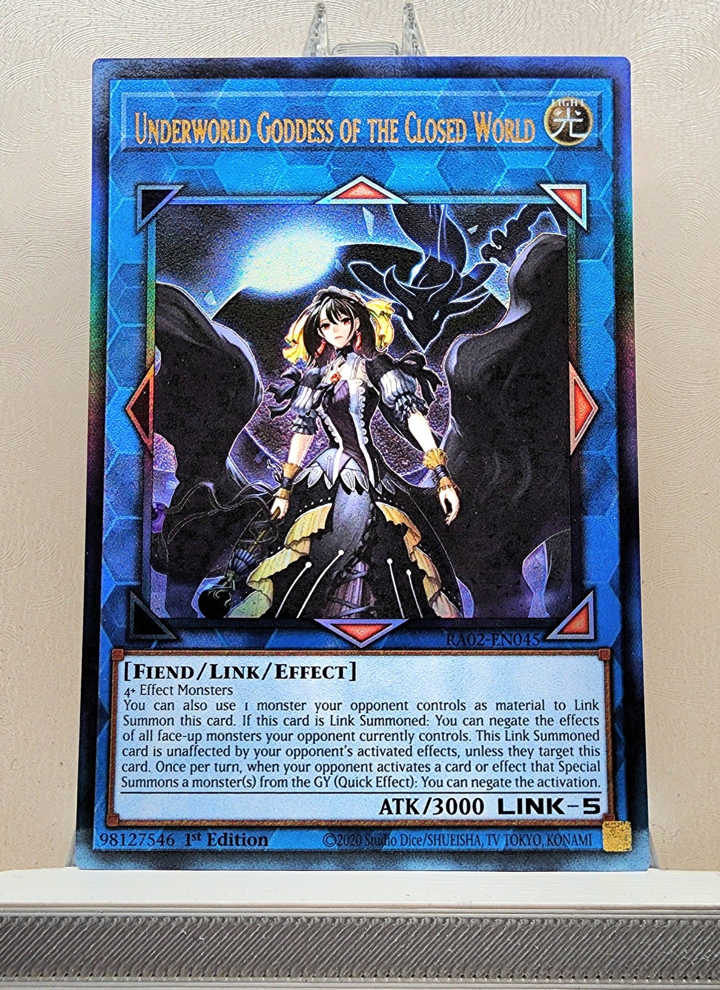 Yugioh! 1x Underworld Goddess of the Closed World (RA02 - Prismatic Ultimate Rare) 1st Edition