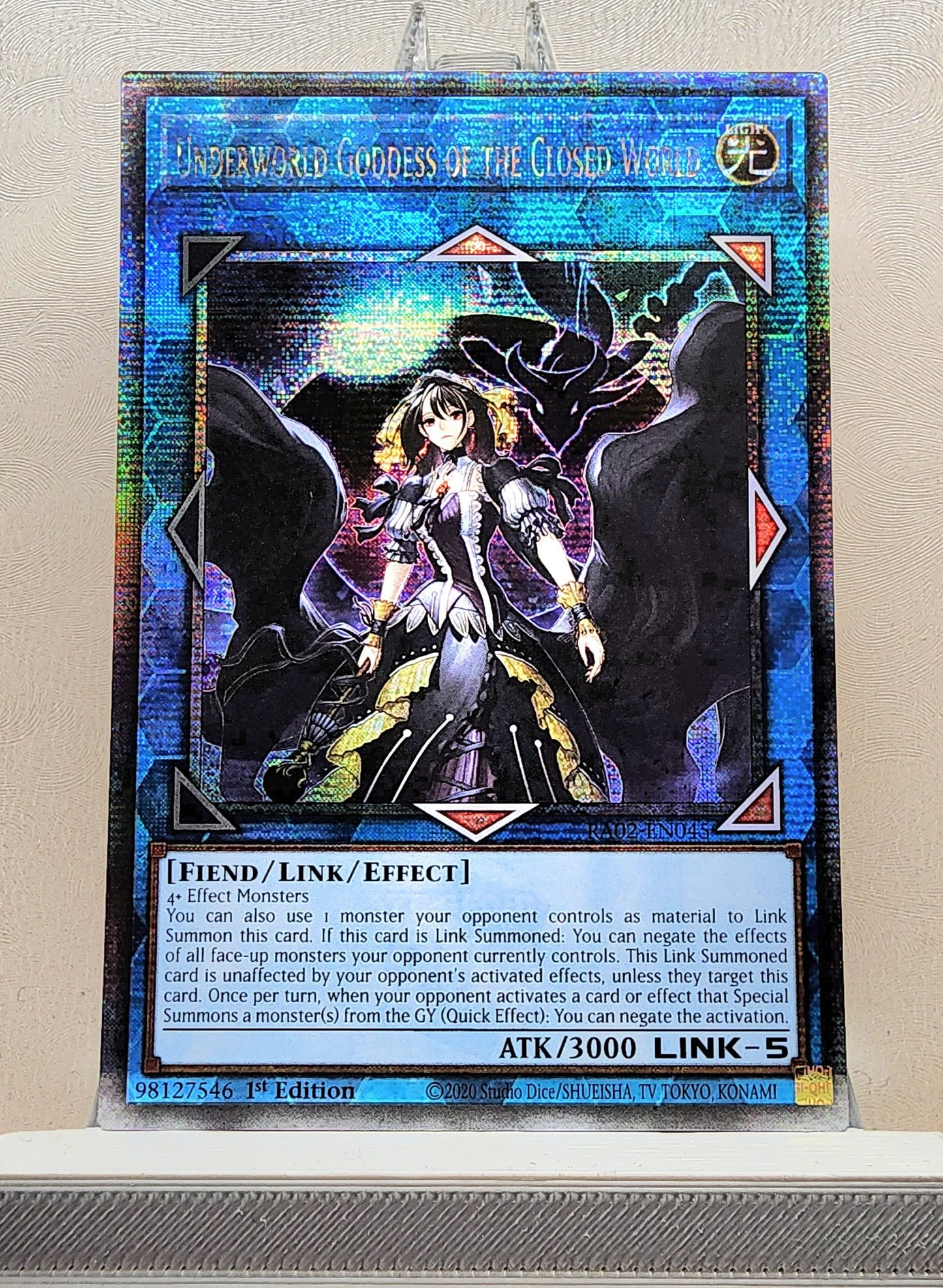 Yugioh! 1x Underworld Goddess of the Closed World (RA02 - Quarter Century Secret Rare) 1st Edition