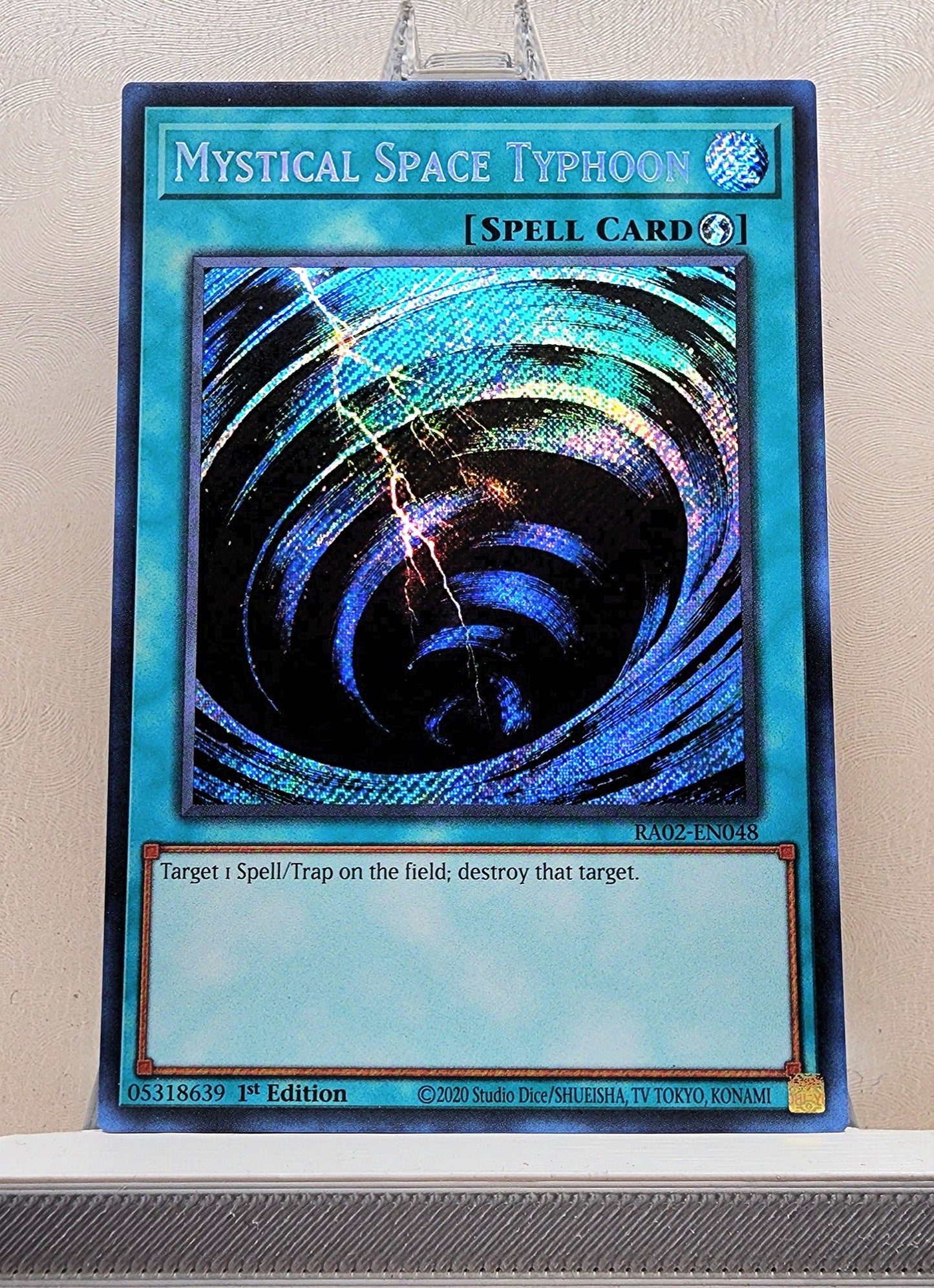 Yugioh! 1x Mystical Space Typhoon (RA02 - Secret Rare) 1st Edition